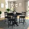 International Concepts 36 in. Round Extension Dining Table with 4 Emily Counter Height Stools - 5 Piece Set K46-36RXT-27-S6172-4 - alternate 1